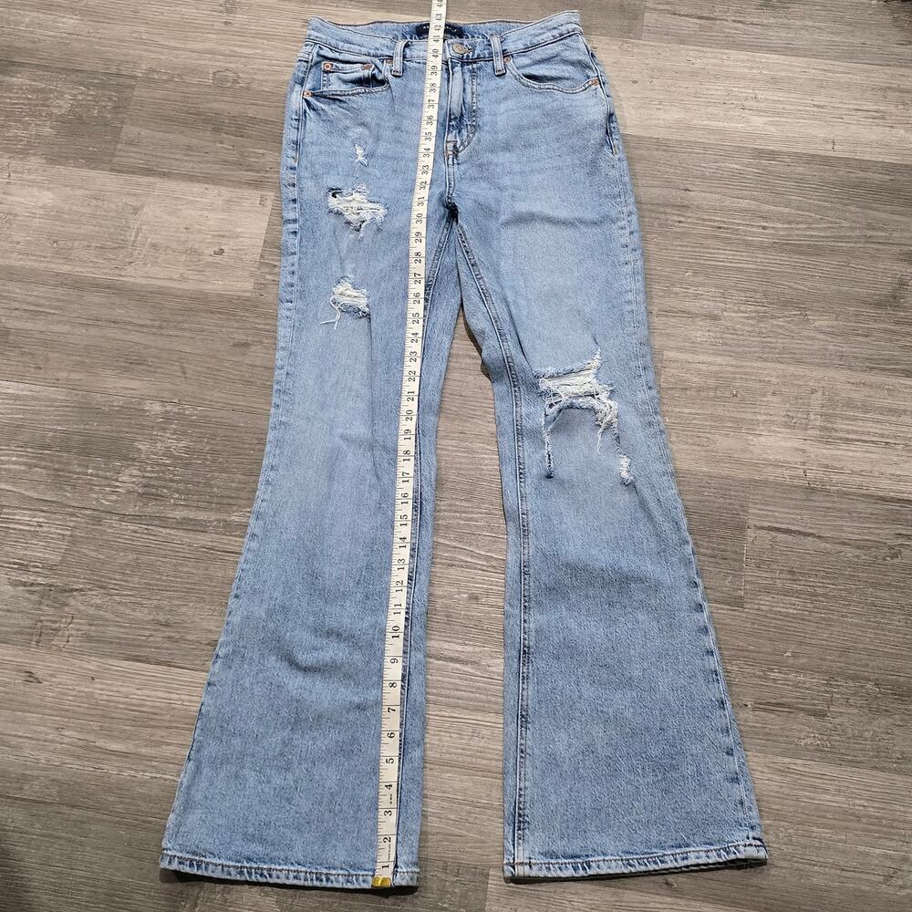 Aeropostale High Rise Distressed Light Wash Denim Jeans - Picture 6 of 7